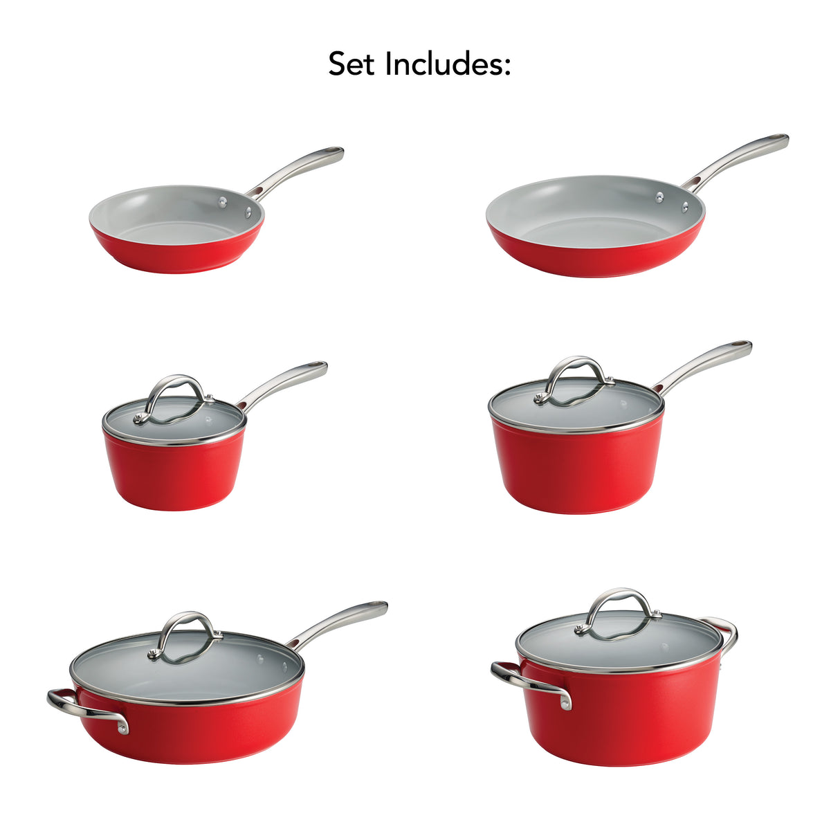 10 Piece Cold-Forged Induction Ceramic Cookware Set