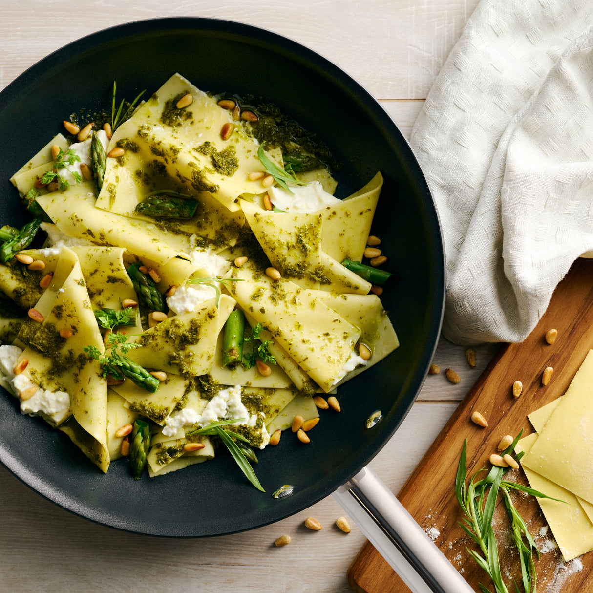 Tri-Ply Base Stainless Steel Fry Pan with Nonstick Interior