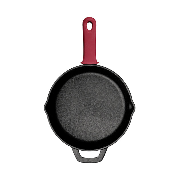 Pre-seasoned Cast Iron 2 Pk Skillets with Silicone Grips