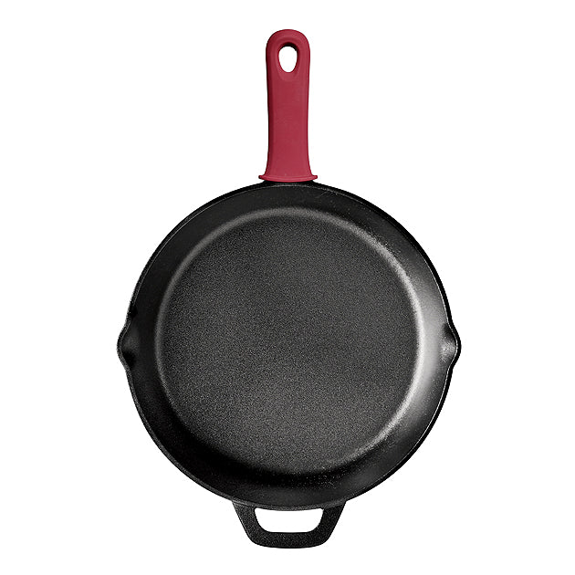 Pre-seasoned Cast Iron 2 Pk Skillets with Silicone Grips