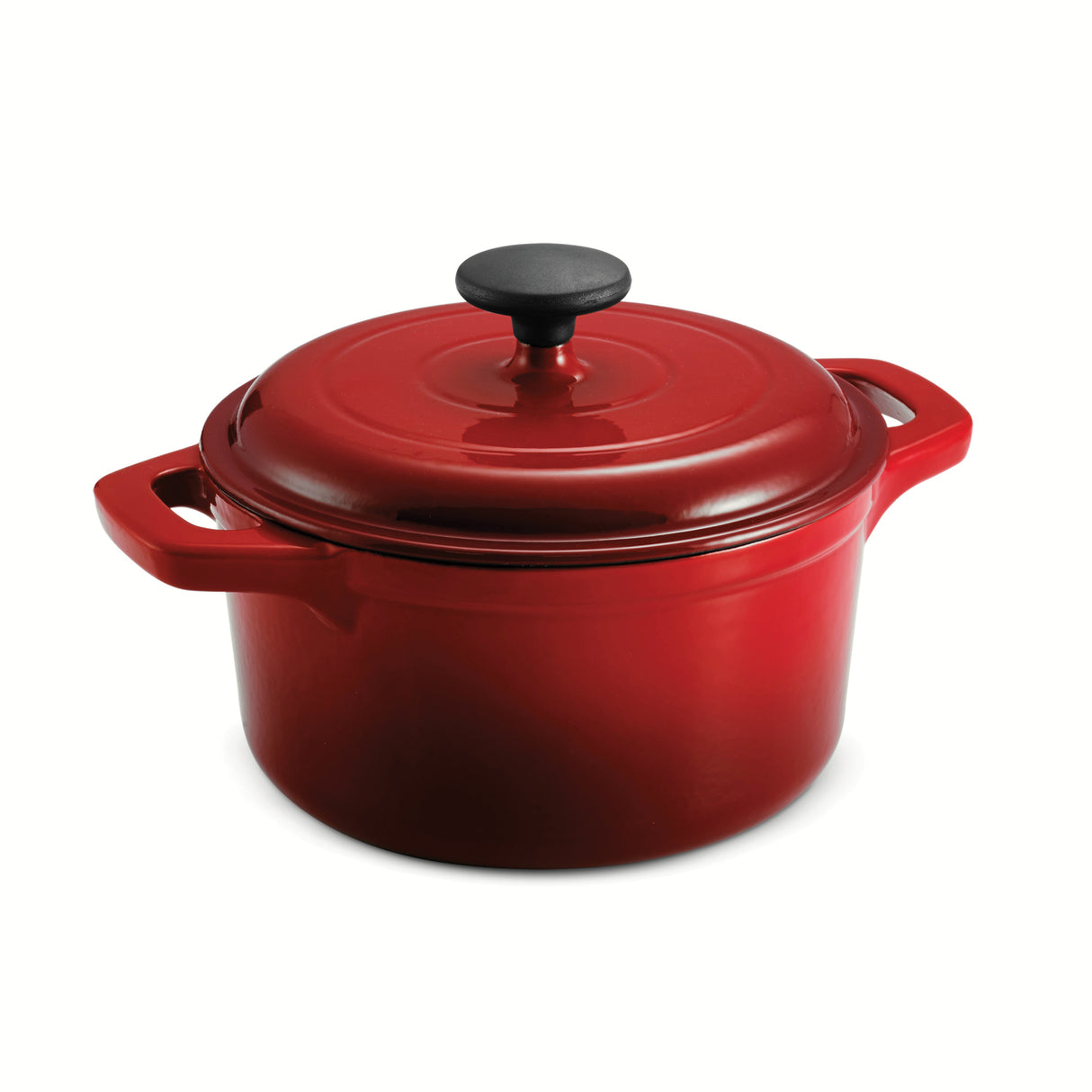 3.5 Quart Enameled Cast-Iron Round Dutch Oven - Gradated Red
