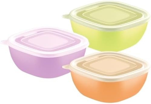 3 Pc Container Set Mix Color Containers Polypropylene