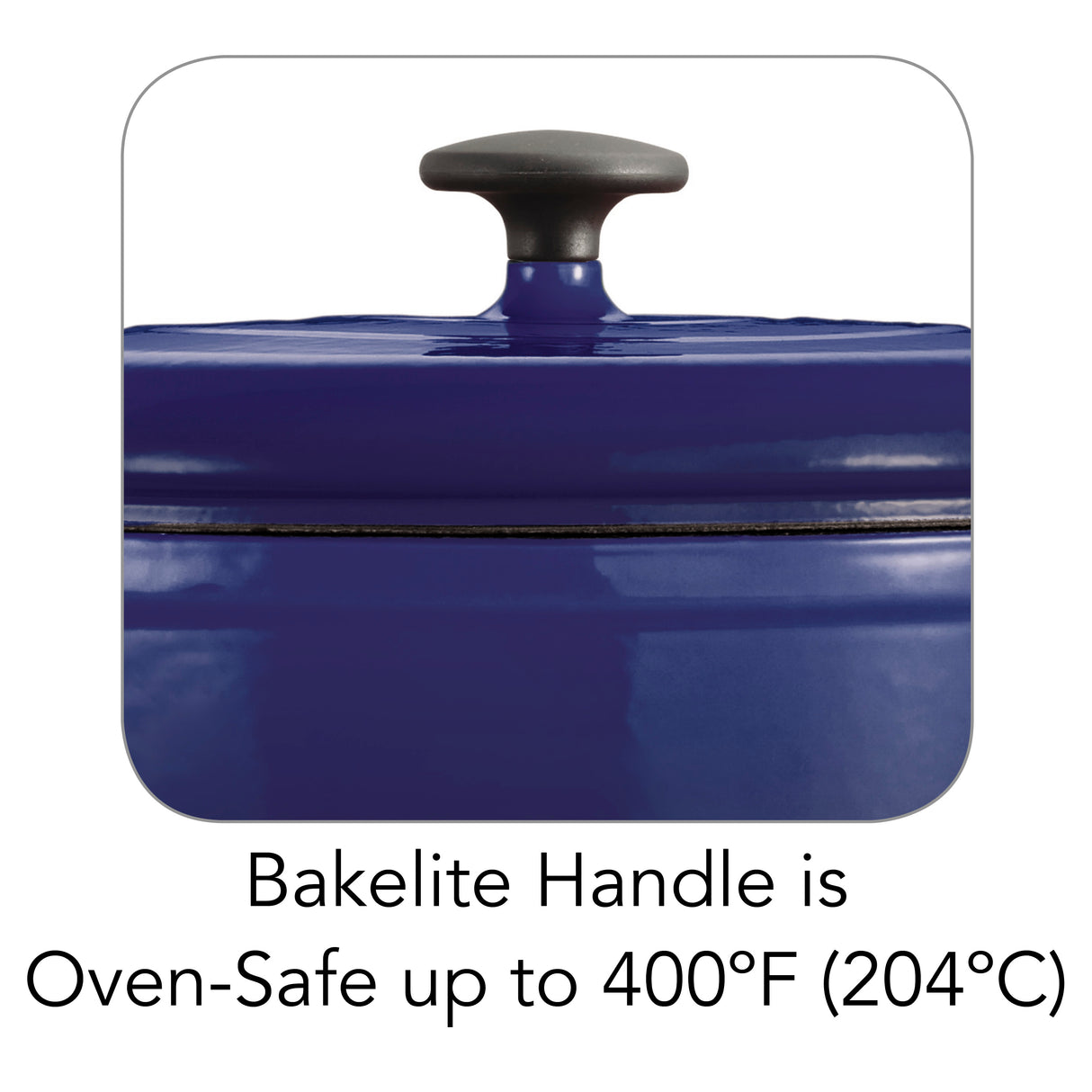 6.5 Quart Enameled Cast Iron Covered Dutch Oven - Gradated Blue