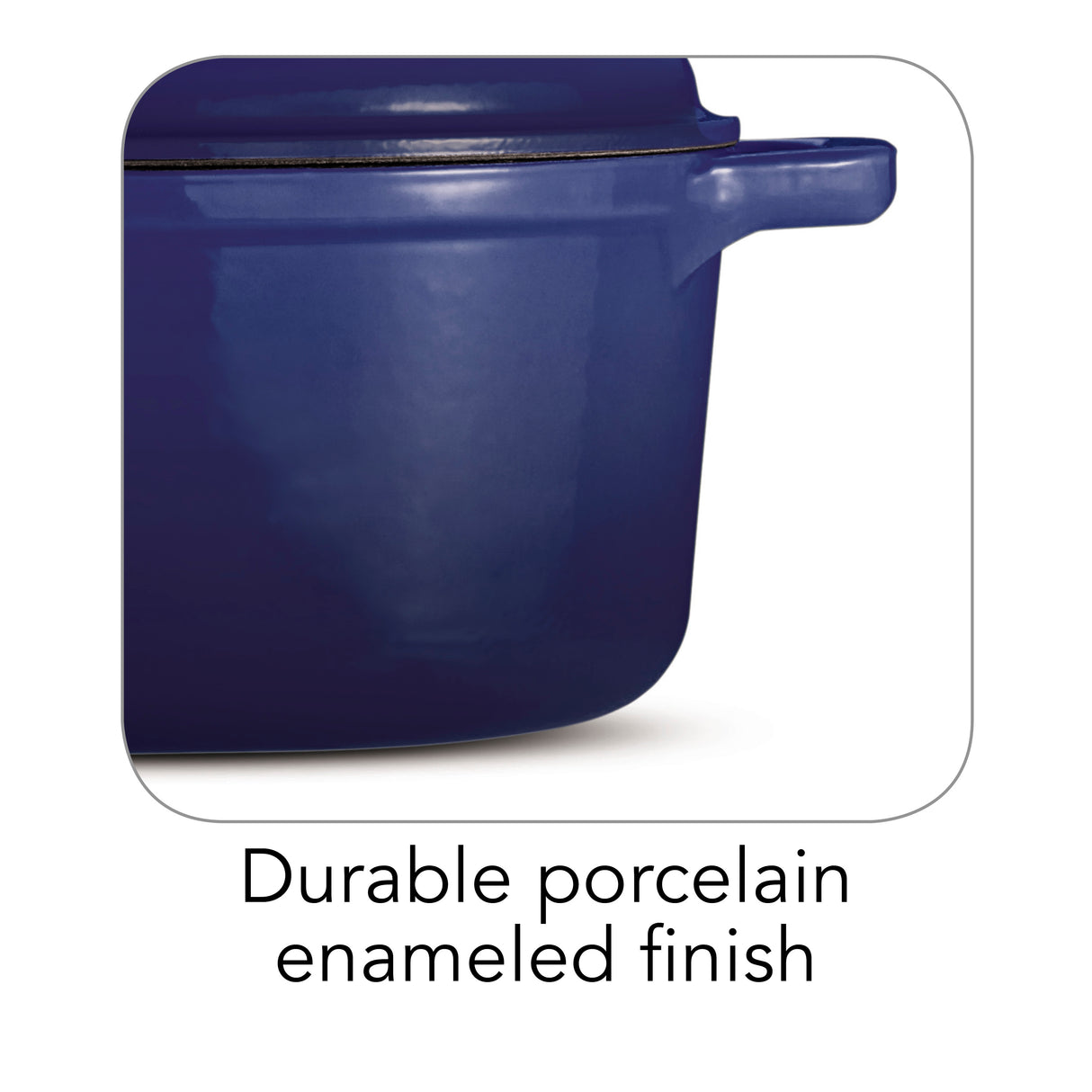 6.5 Quart Enameled Cast Iron Covered Dutch Oven - Gradated Blue