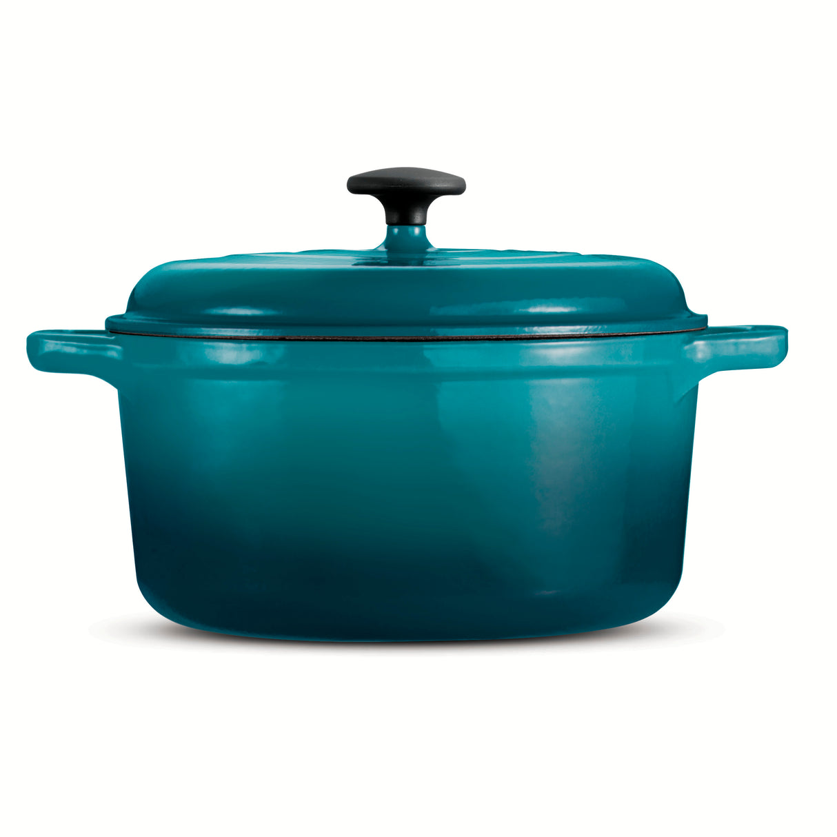 6.5 Quart Enameled Cast Iron Covered Dutch Oven - Gradated Teal