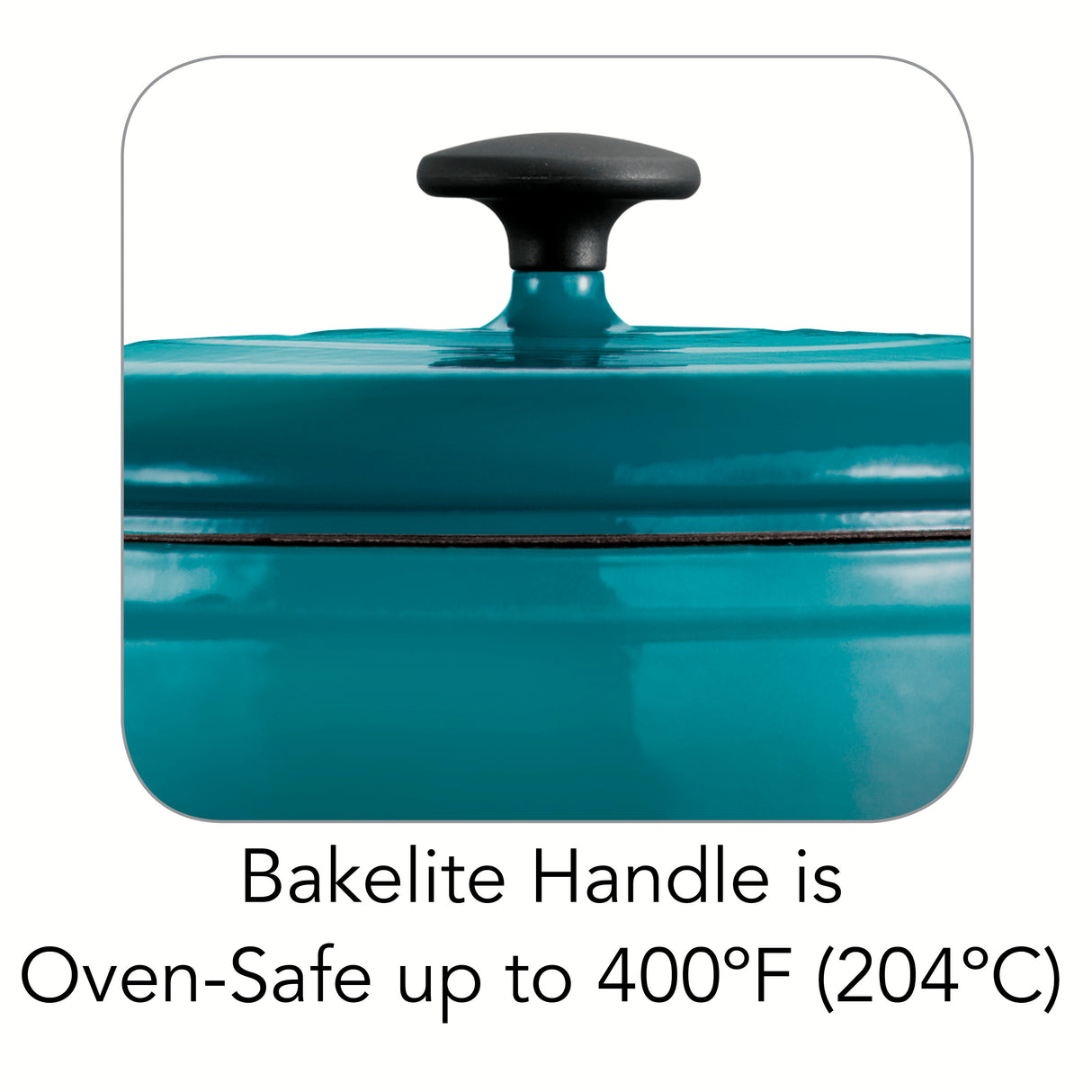 6.5 Quart Enameled Cast Iron Covered Dutch Oven - Gradated Teal