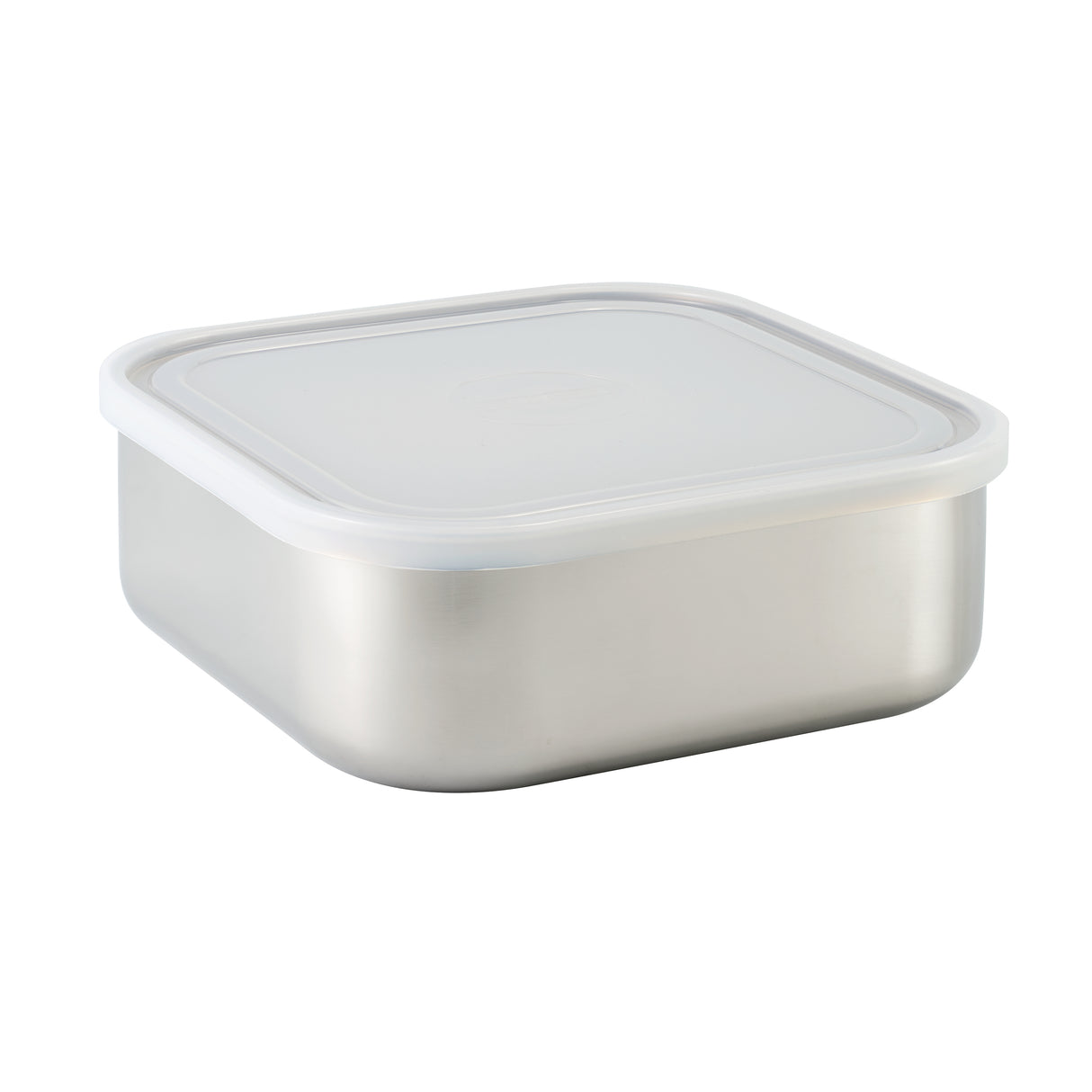 6 Piece Stainless Steel Covered Square Container Set - Frosted Lids