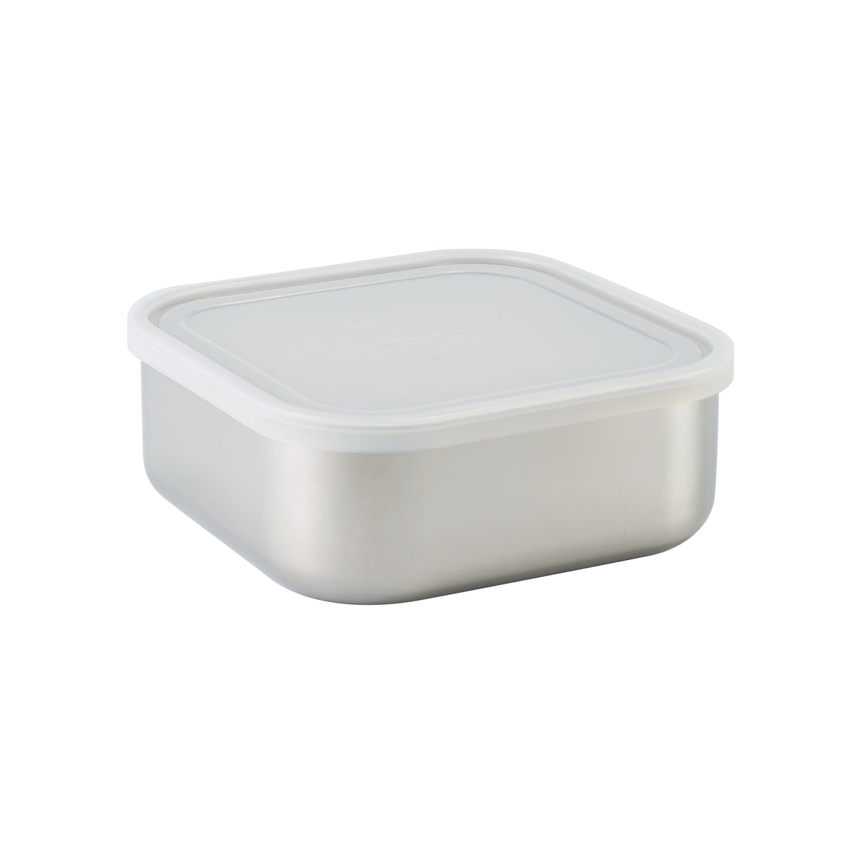 6 Piece Stainless Steel Covered Square Container Set - Frosted Lids