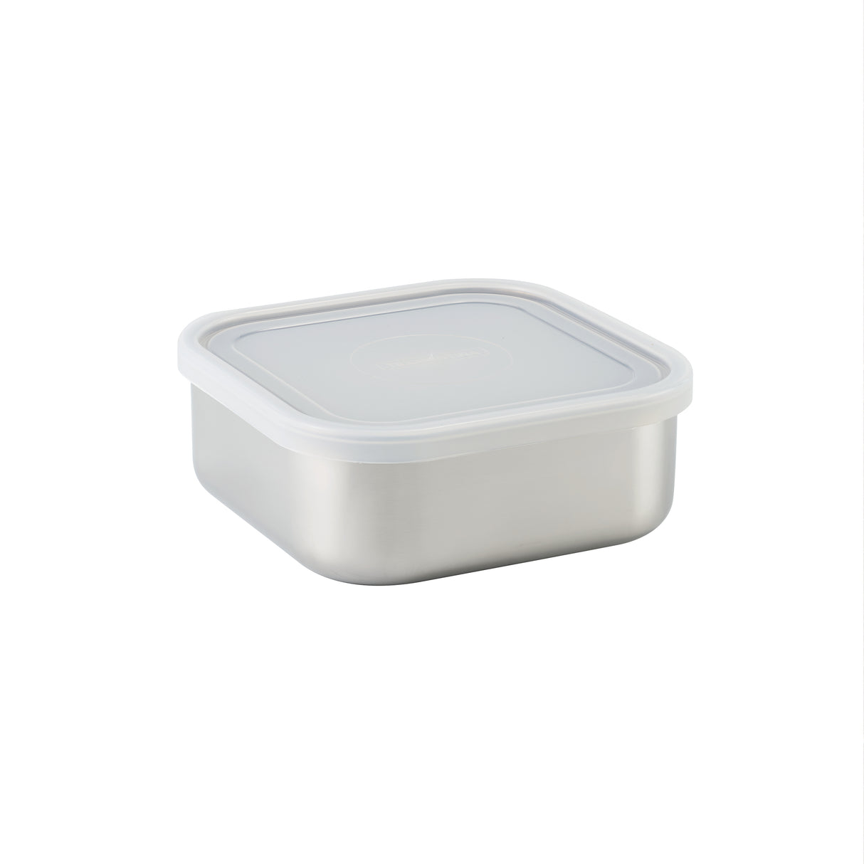 6 Piece Stainless Steel Covered Square Container Set - Frosted Lids