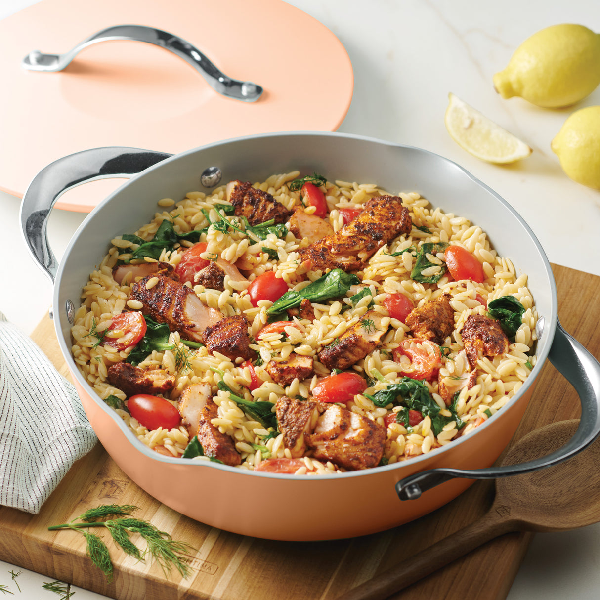 Fiora 4.25 Quart Multipurpose Ceramic Nonstick Pan