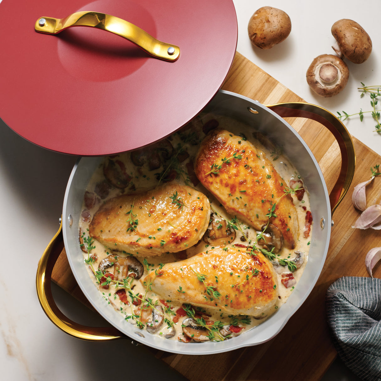 Fiora 4.25 Quart Multipurpose Ceramic Nonstick Pan