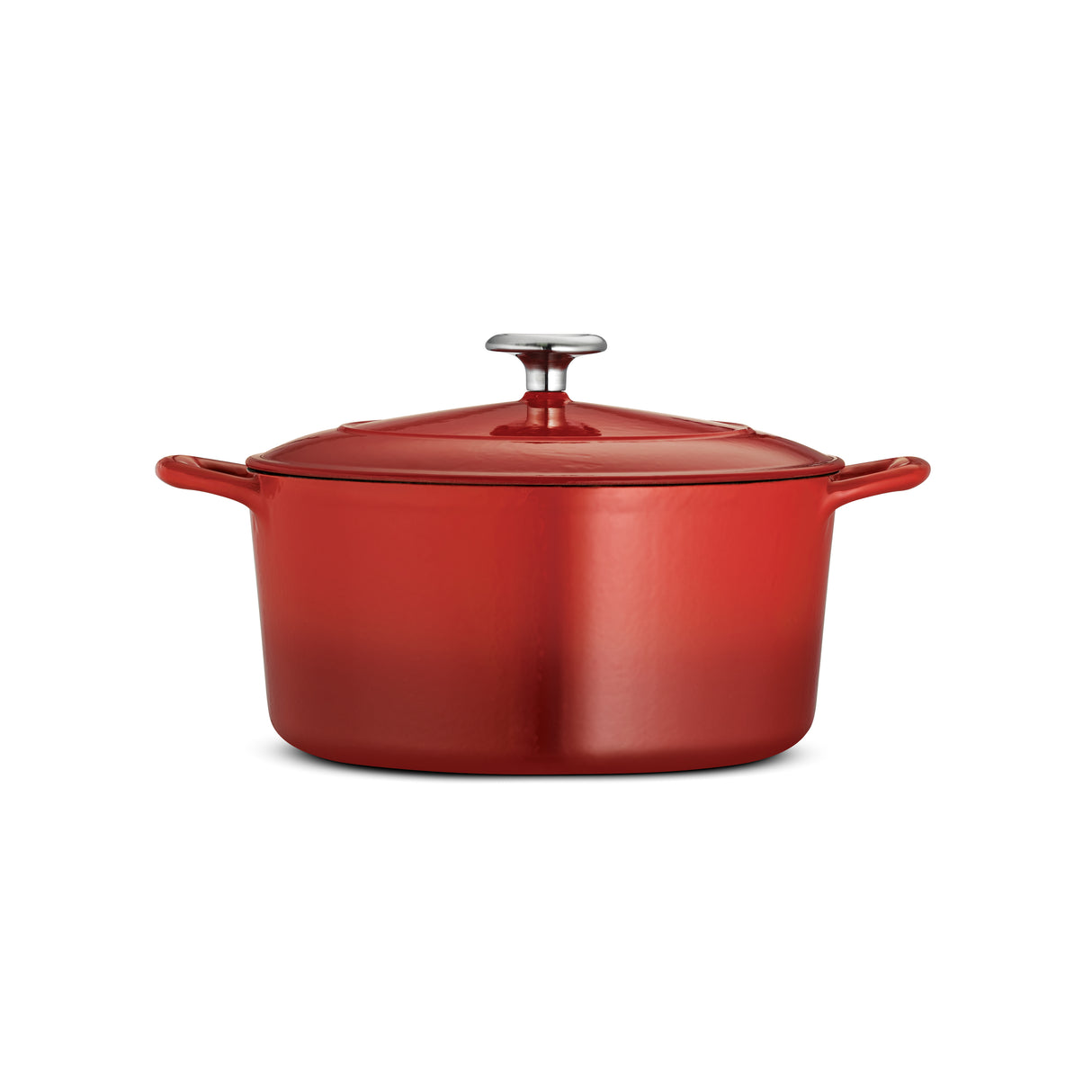 Bestow 5.5 Quart Enameled Cast Iron Covered Round Dutch Oven - Gradated Red