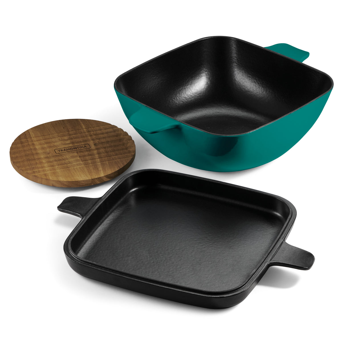 Cultura 6.5 Quart Enameled Cast Iron Multi-Cooker with Reversible Lid