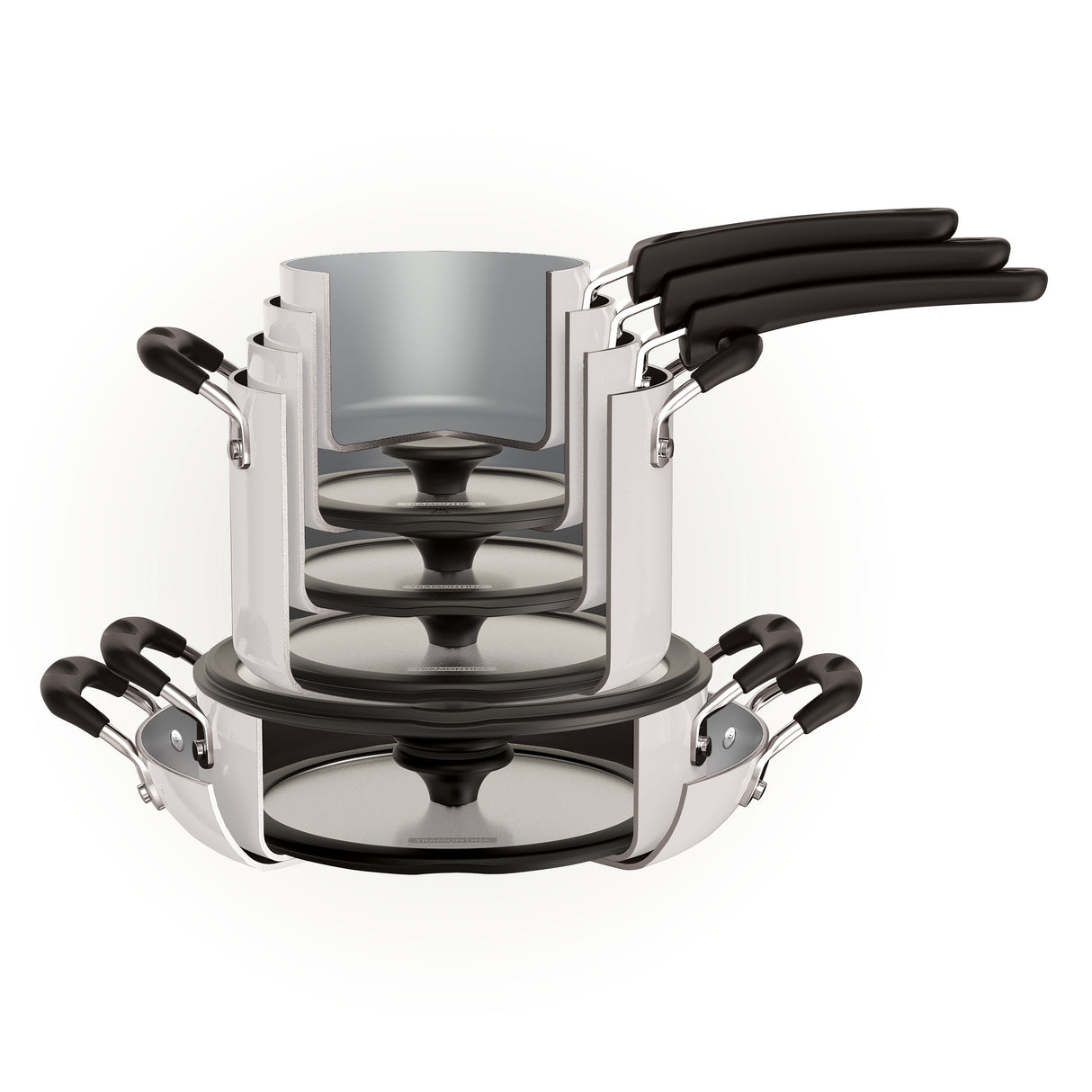 Nesting 11 Piece Ceramic Nonstick Cookware Set