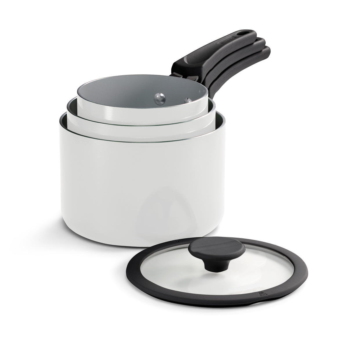 Nesting 6 Piece Ceramic Nonstick Cookware Set