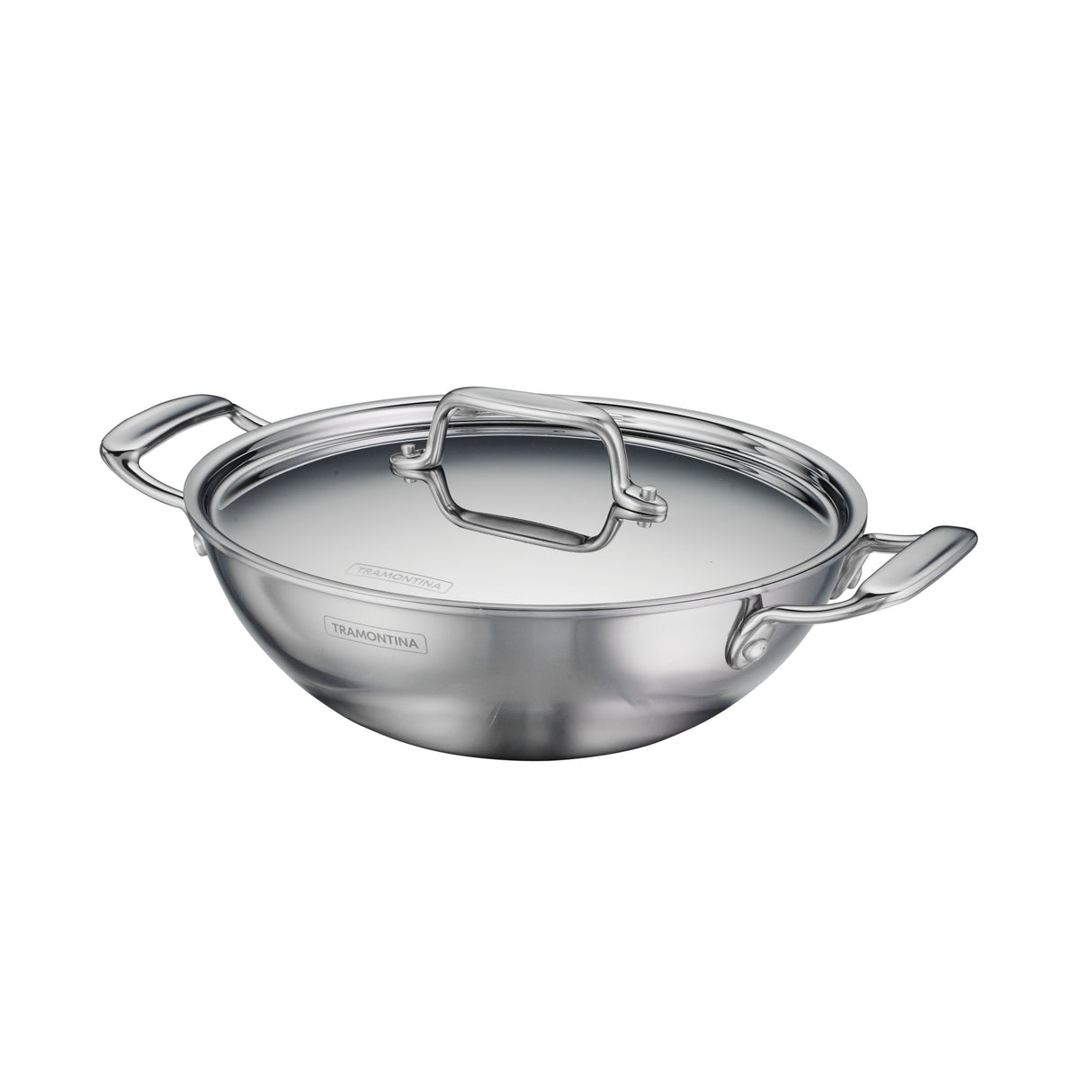 Utsava Tri-Ply Clad Covered Kadai with Ceramic Interior