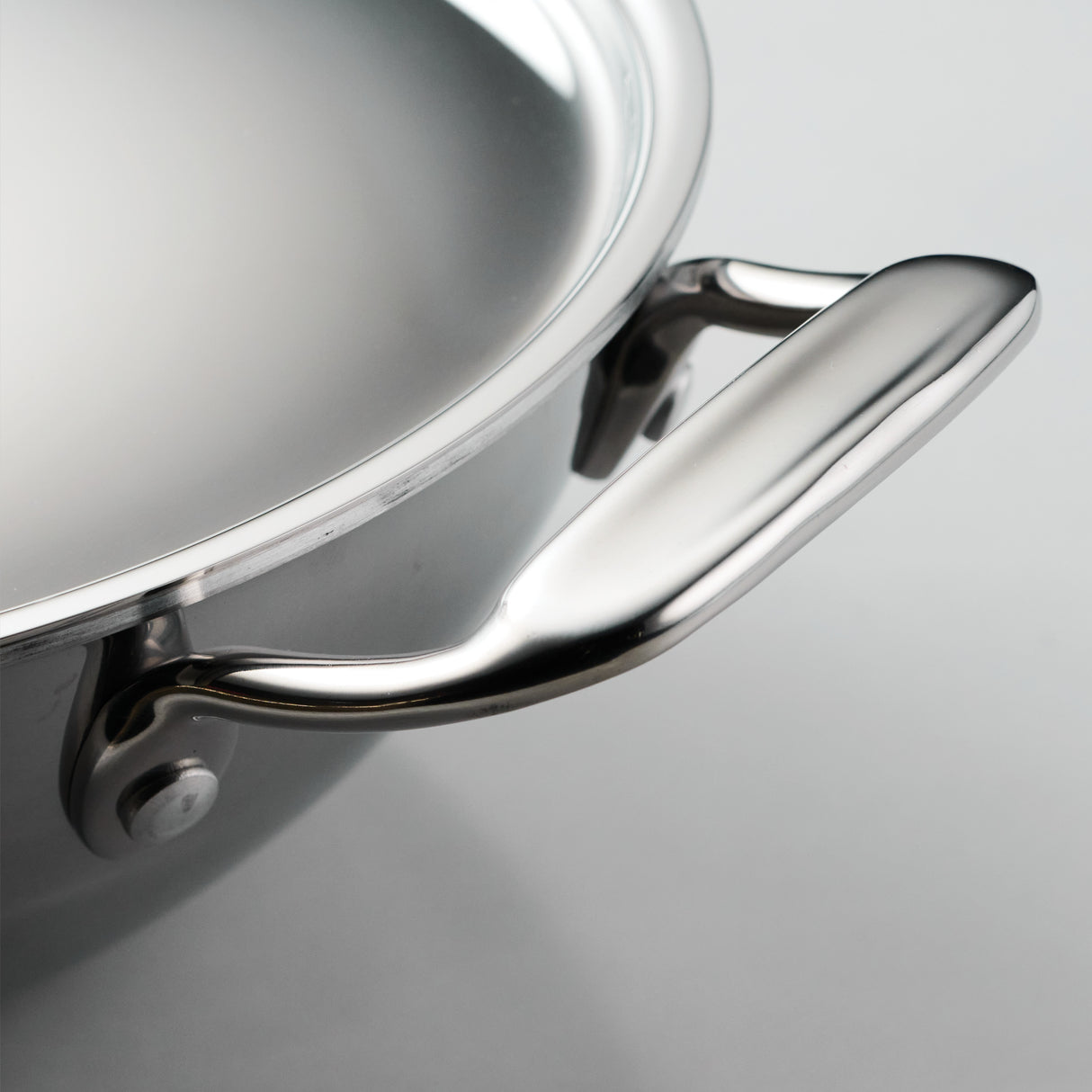 Utsava Tri-Ply Clad 3.75 Qt Covered Wok with Ceramic Interior