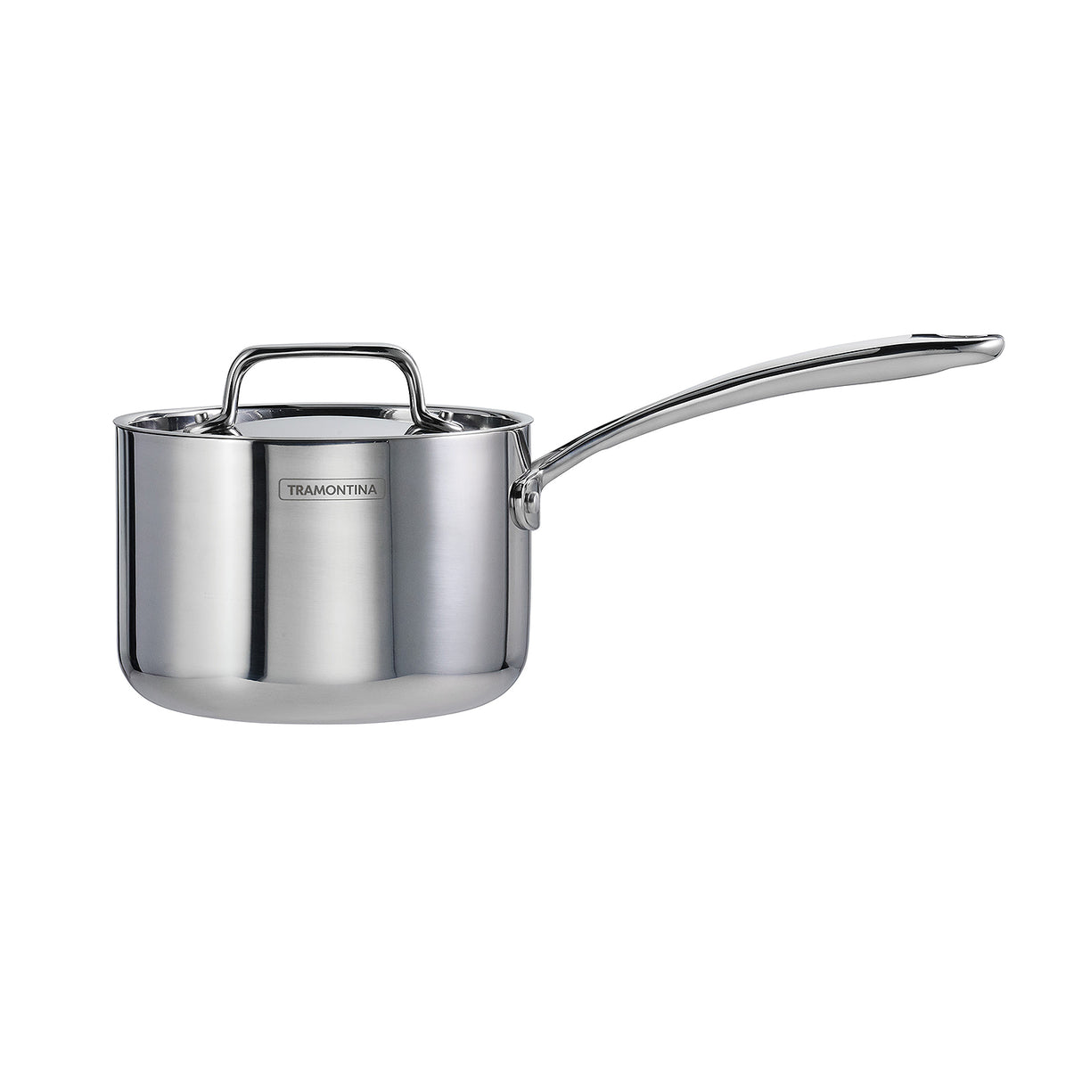 Utsava Tri-Ply Clad 2.2 Qt Covered Saucepan with Ceramic Interior