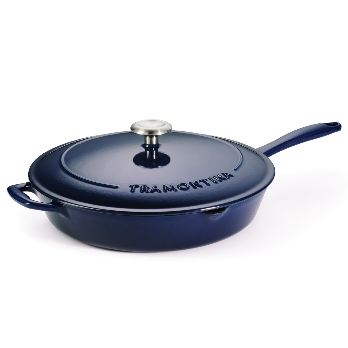 Bestow 12 Inch Enameled Cast Iron Skillet with Lid