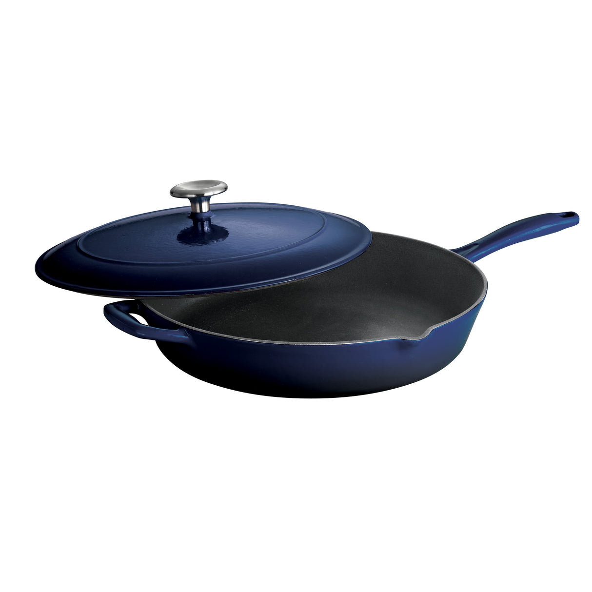 Bestow 12 Inch Enameled Cast-Iron Covered Skillet