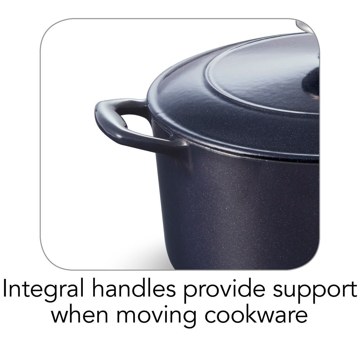 80131/038DS - 5.5 QT COVERED ROUND DUTCH OVEN - CAST IRON - S1000 - PE - DARK BLUE - SS KNOB - GOURMET