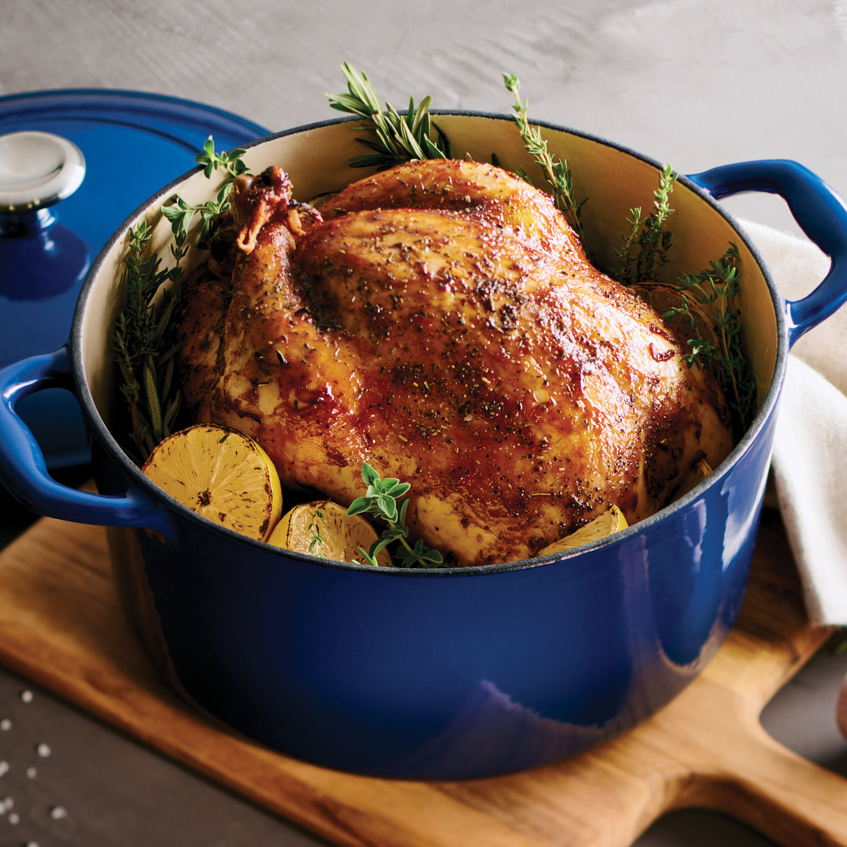 Bestow 5.5 Quart Enameled Cast Iron Covered Round Dutch Oven