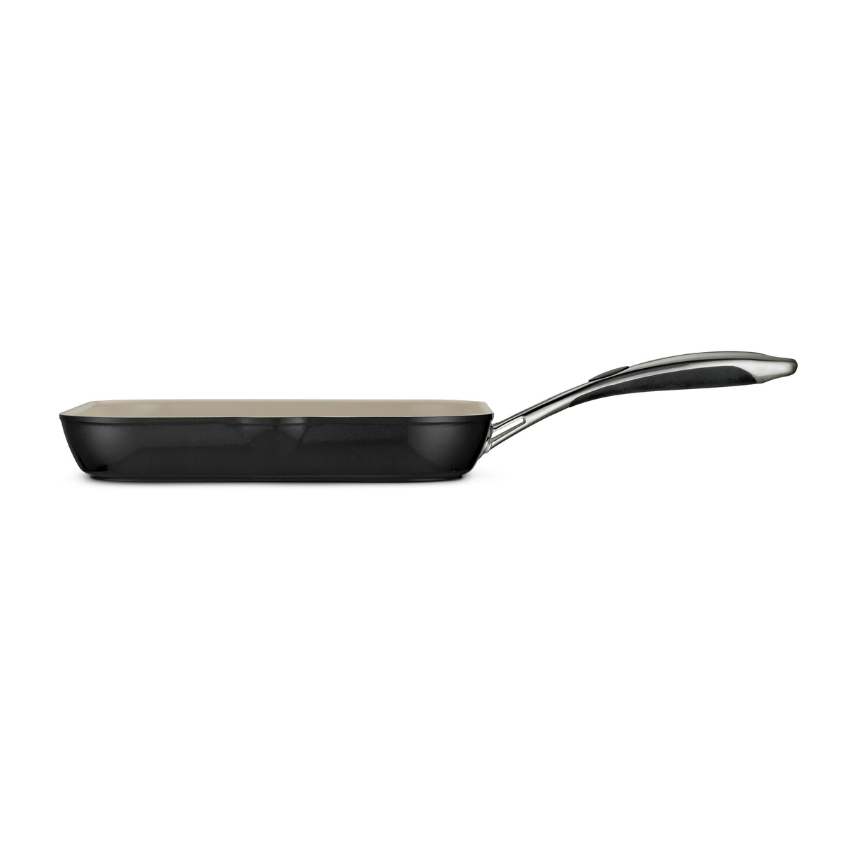 11 in Ceramic Square Grill Pan - Black
