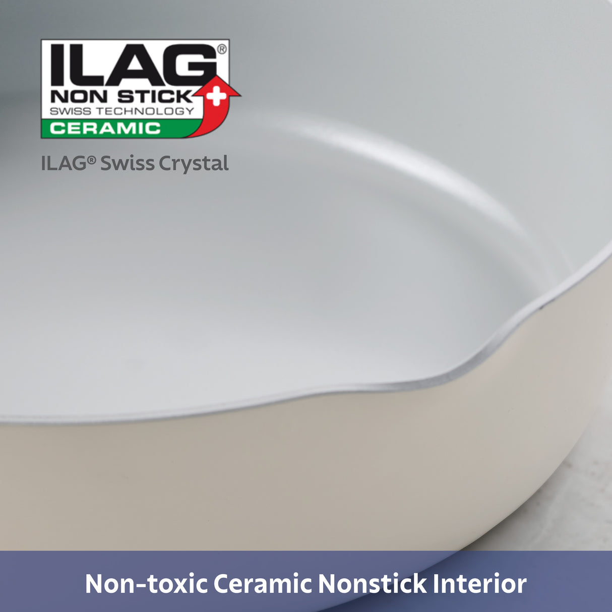 Tramontina Fiora White Frying Pan with Cover Set - 4.02L - 4 piece