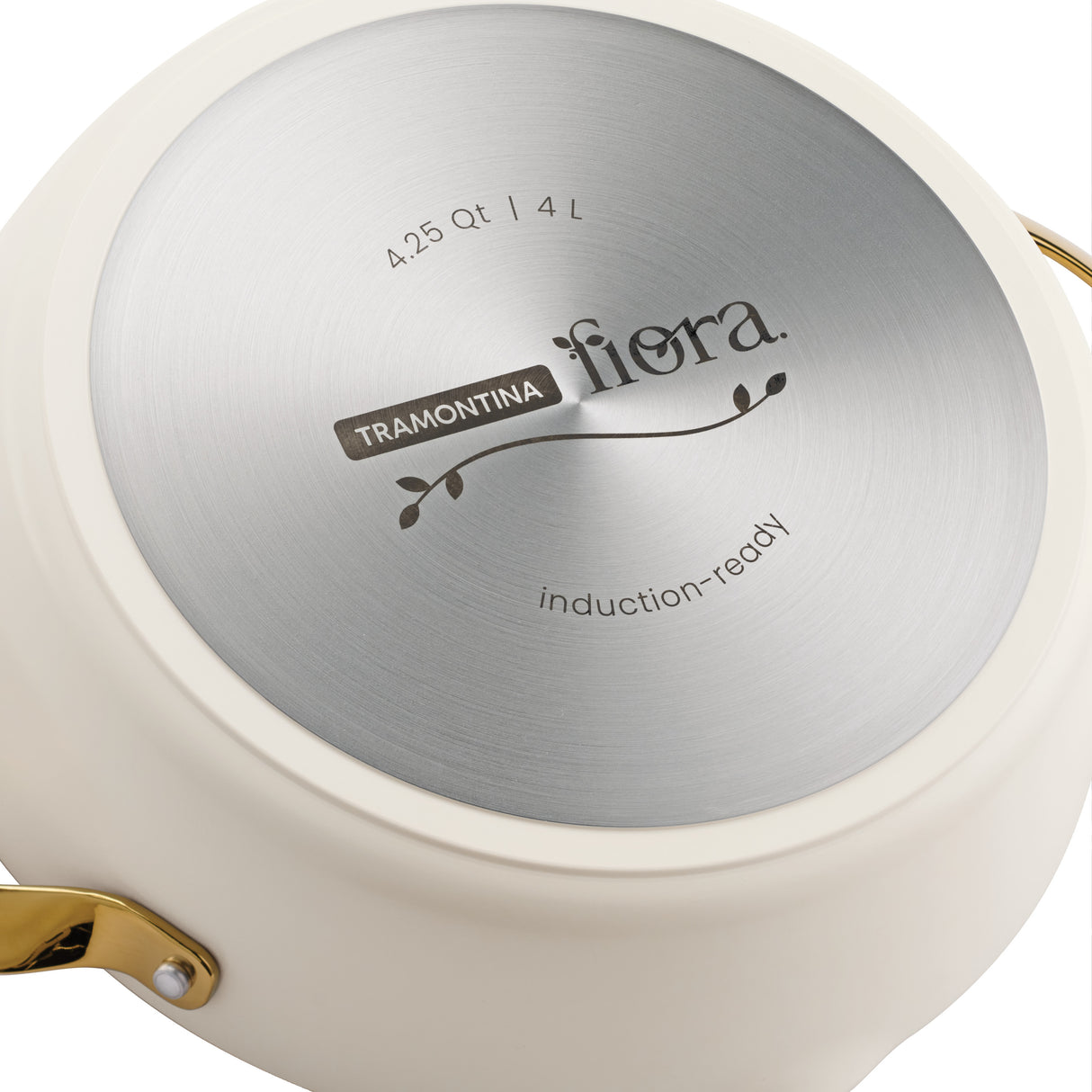 Tramontina Fiora White Frying Pan with Cover Set - 4.02L - 4 piece