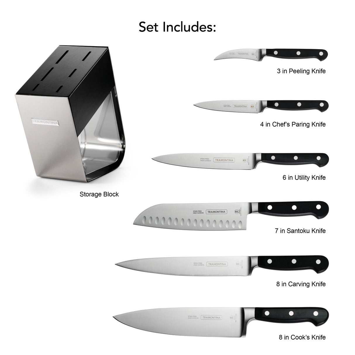 Professional 7 Piece Forged Knife Block Set