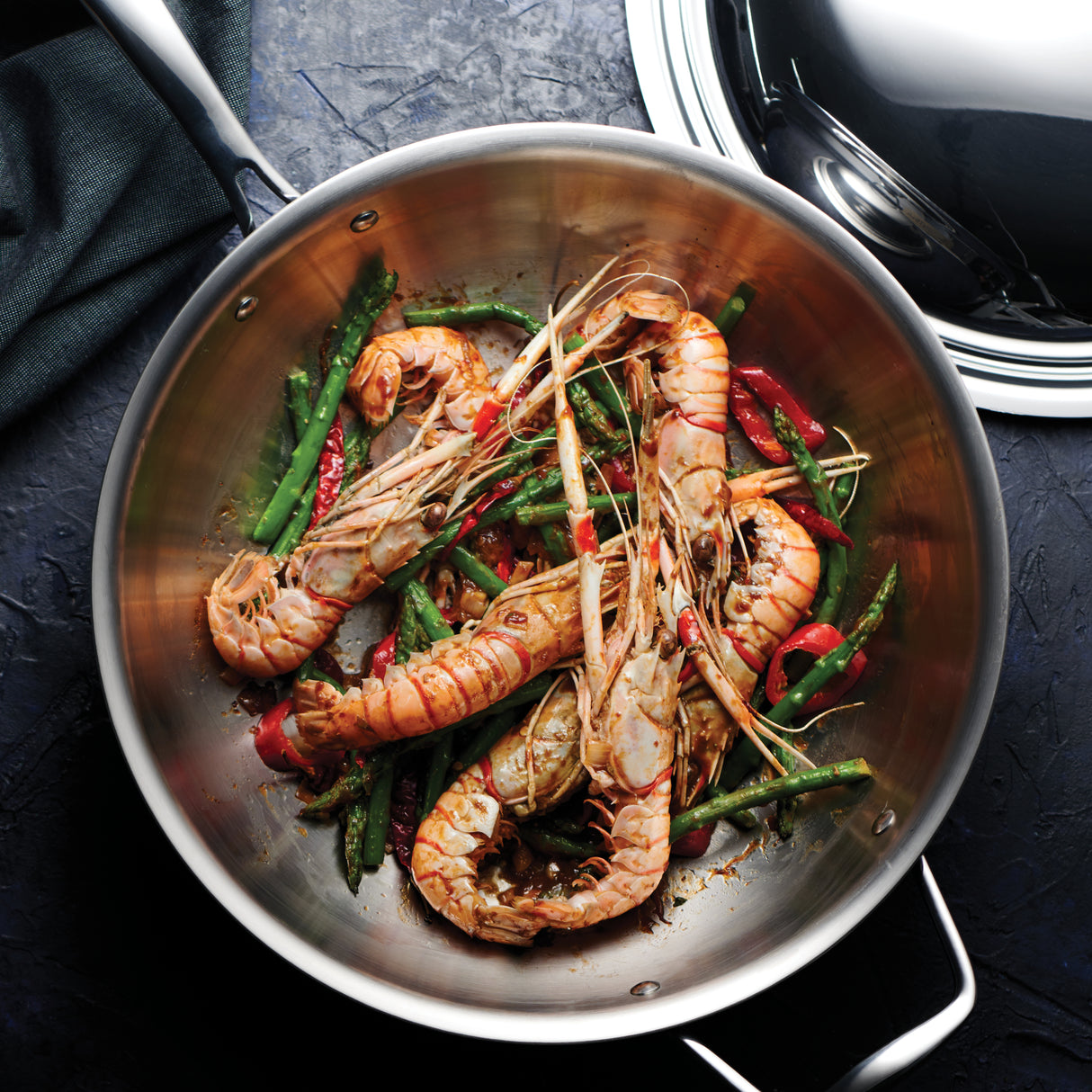 Signature 12.5 Inch Tri-Ply Clad Stainless Steel Wok