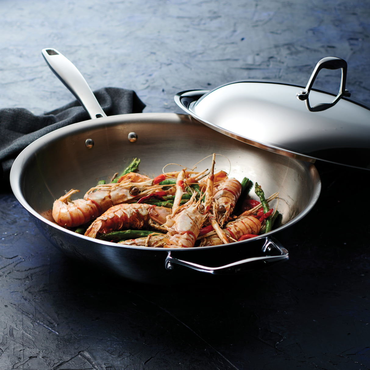 Signature 12.5 Inch Tri-Ply Clad Stainless Steel Wok