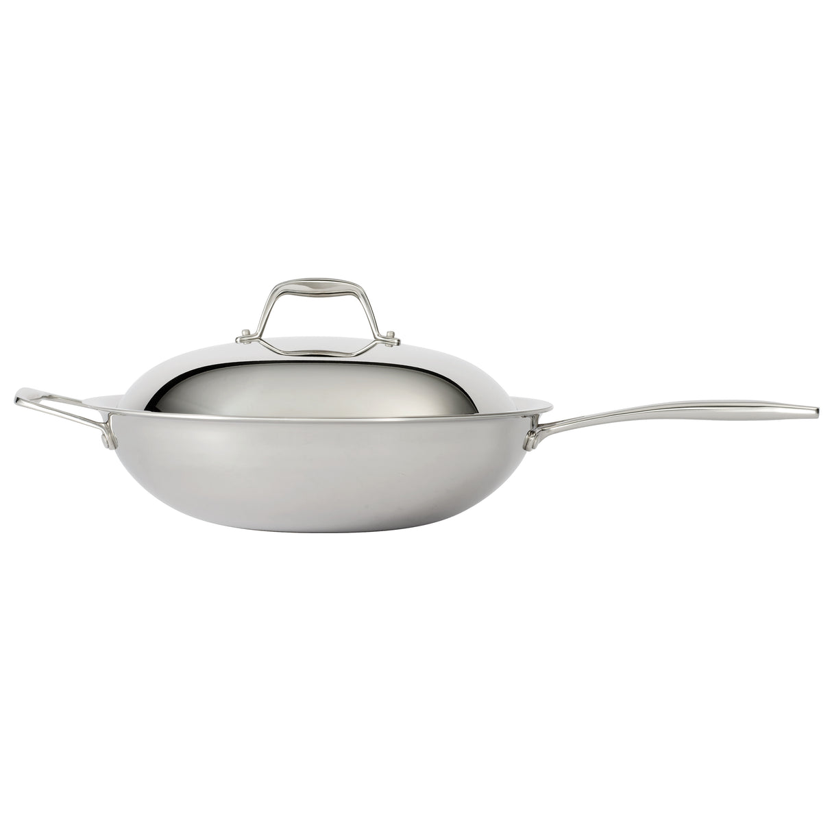 Signature 12.5 Inch Tri-Ply Clad Stainless Steel Wok