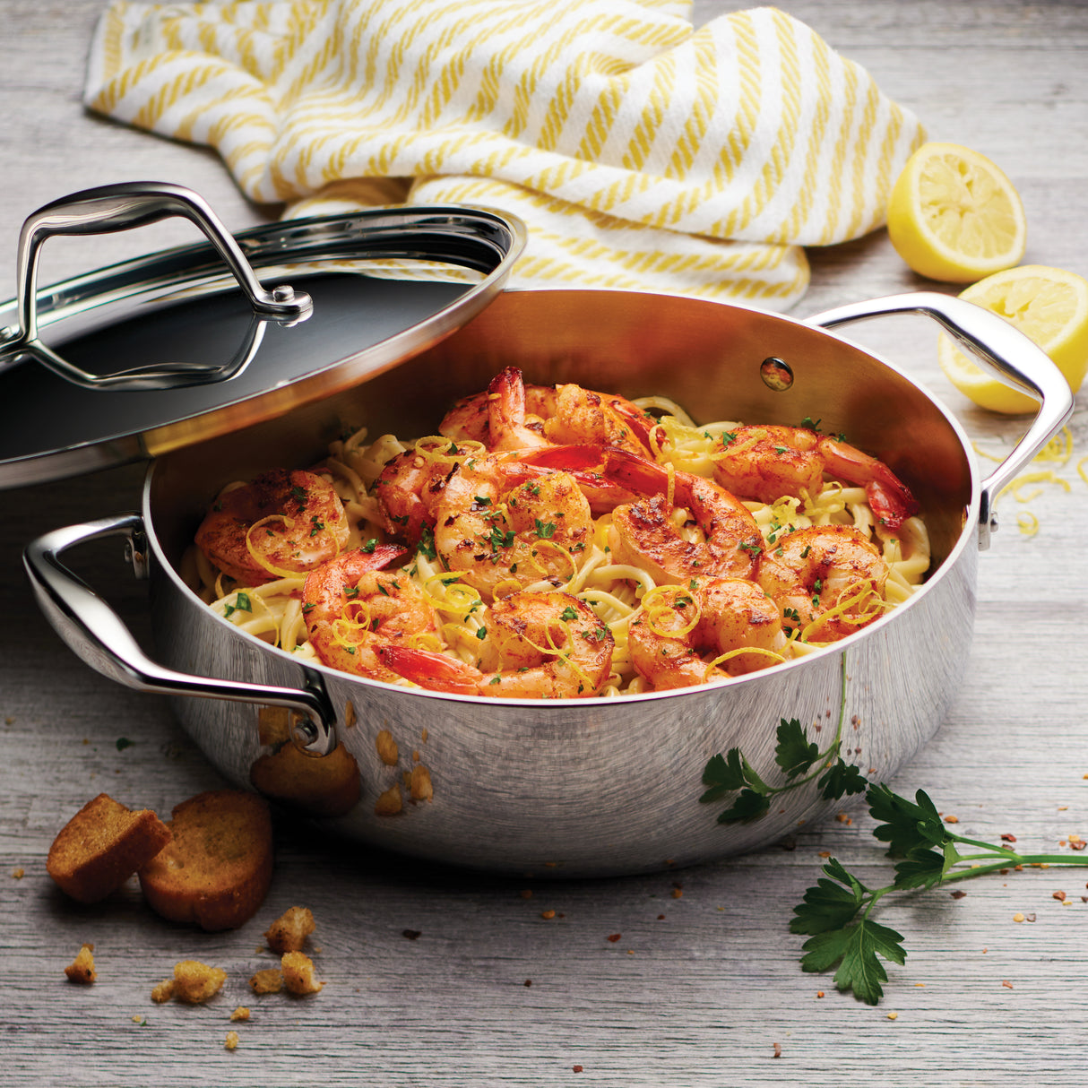 Signature Tri-Ply Clad Stainless Steel Covered Braiser