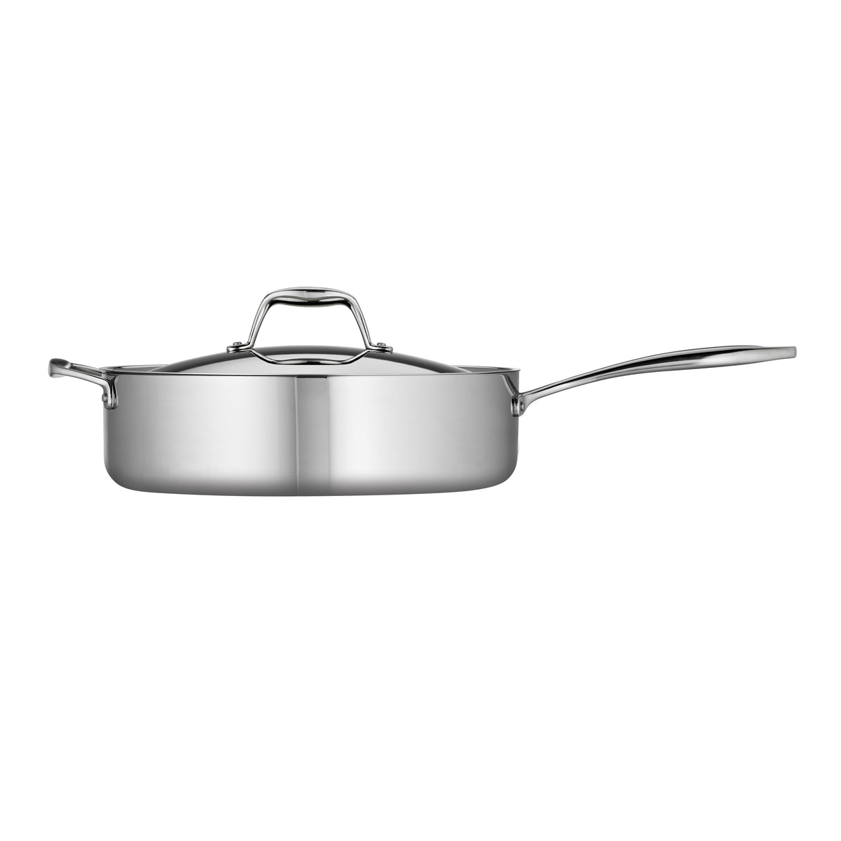 Signature 6 Quart Tri-Ply Clad Stainless Steel Covered Deep Saute Pan
