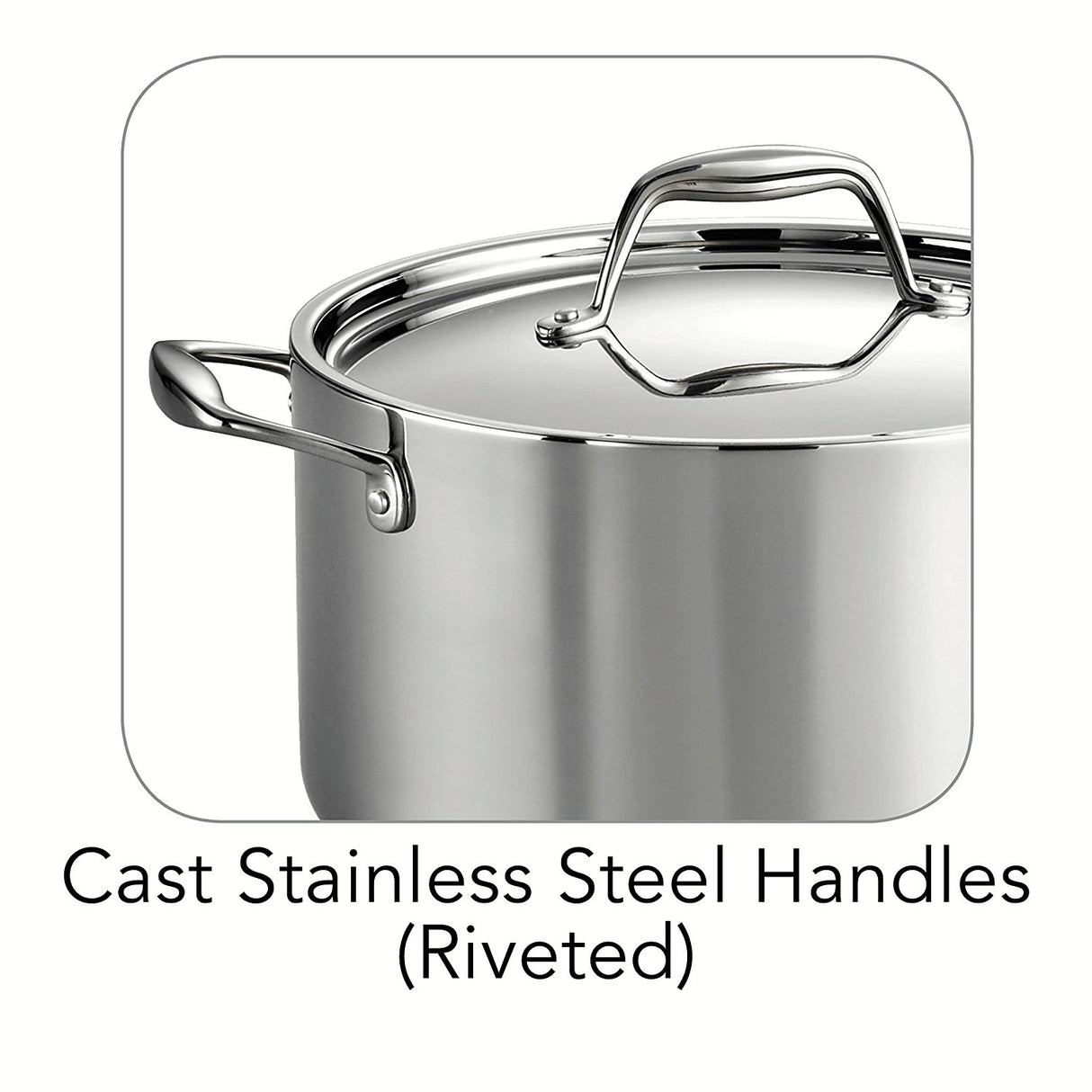 Signature 6 Quart Tri-Ply Clad Stainless Steel Covered Sauce Pot