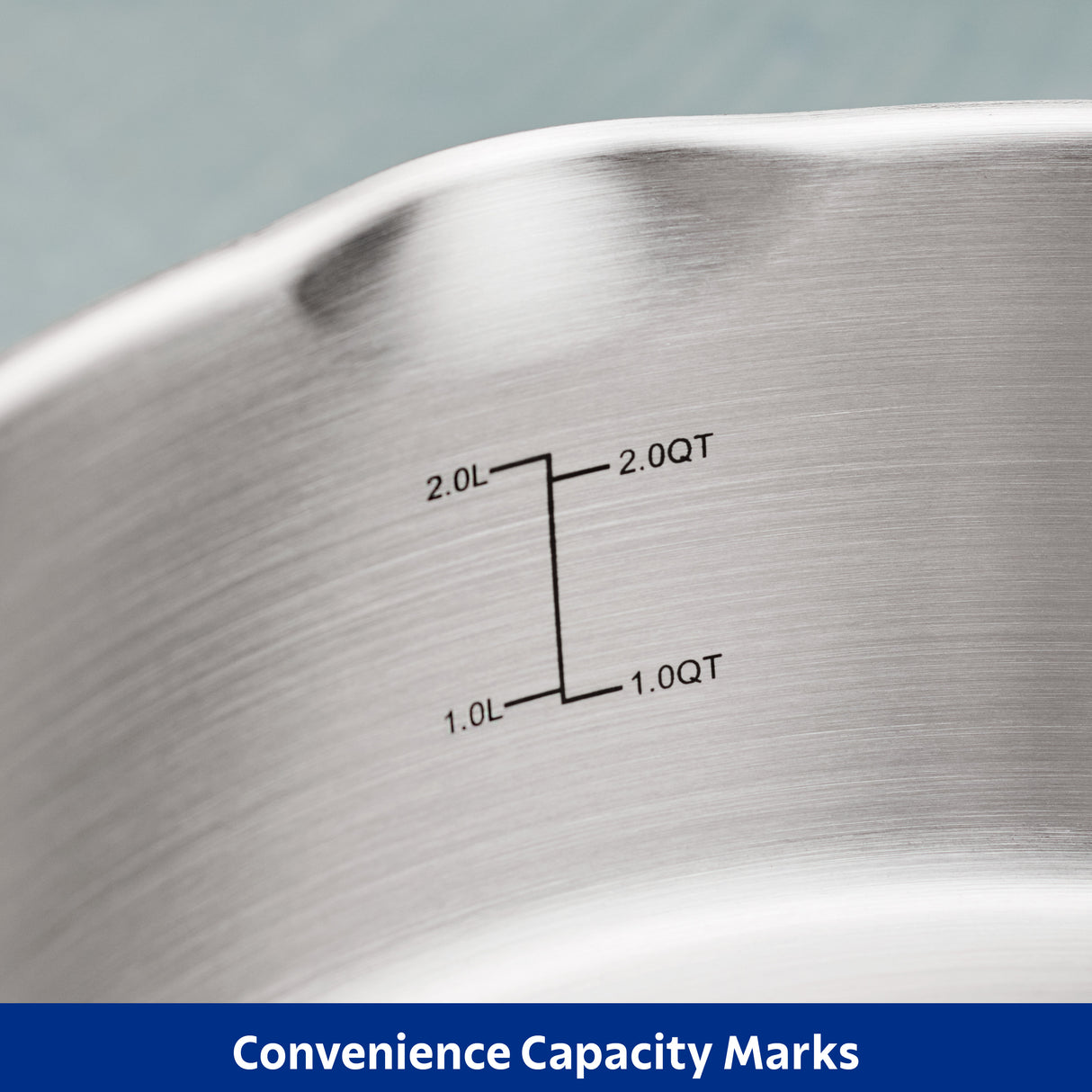 Tempo 3.5 Quart Tri-Ply Base Stainless Steel Covered Deep Saute Pan