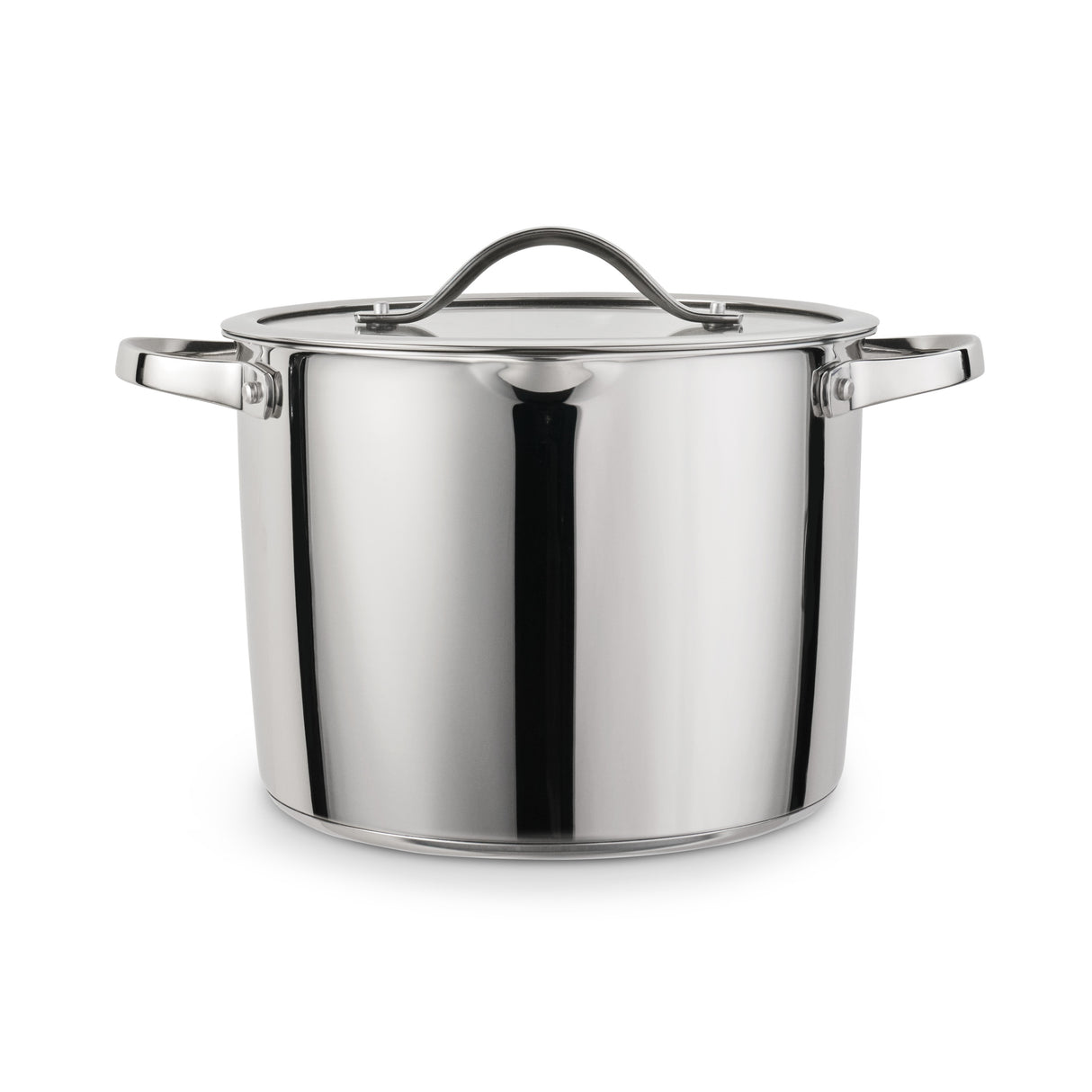 Tempo 8 Quart Tri-Ply Base Stainless Steel Covered Stock Pot