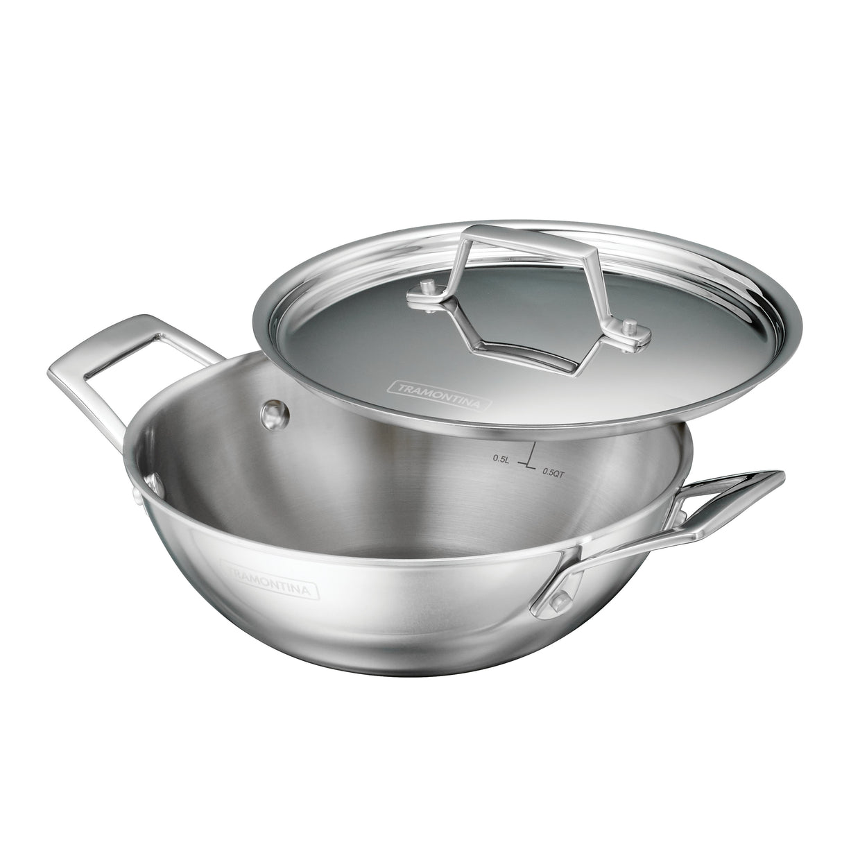 Utsava Tri-Ply Clad Stainless Steel Covered Kadai