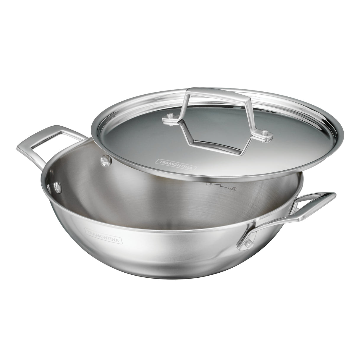 Utsava Tri-Ply Clad Stainless Steel Covered Kadai