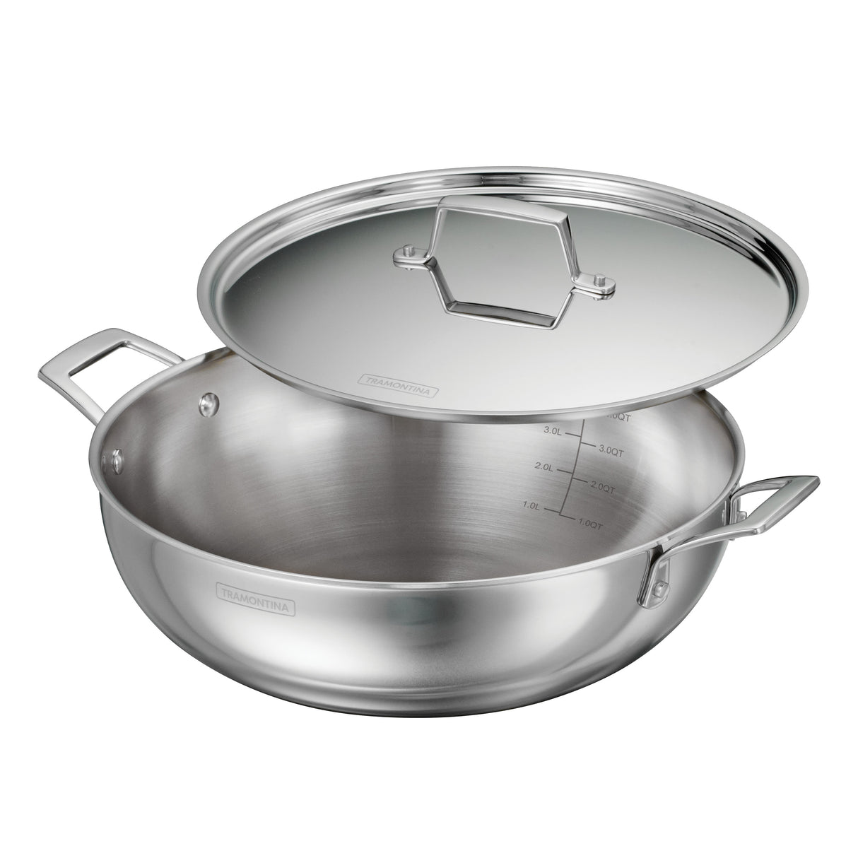 Utsava Tri-Ply Clad Stainless Steel Covered Kadai