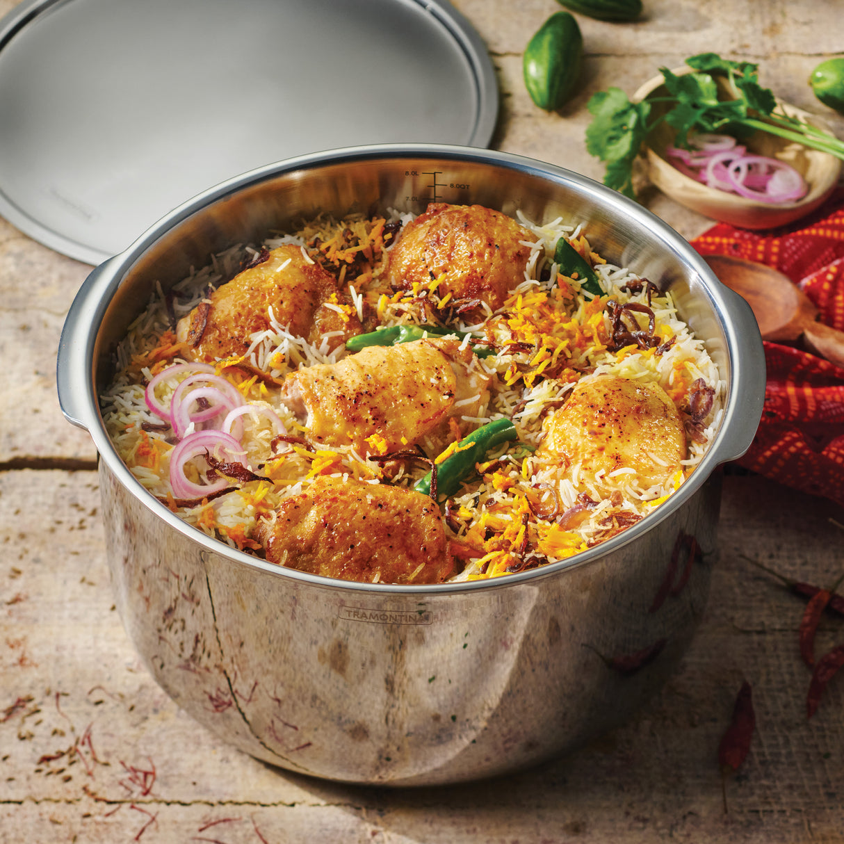 Utsava Tri-Ply Clad Stainless Steel Covered Tope Patila