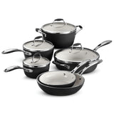 10 Piece Ceramic Cookware Set - Black