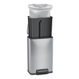 13 Gal. Step Can Rectangle Shape - Stainless Steel