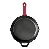 Pre-seasoned Cast Iron 2 Pk Skillets with Silicone Grips