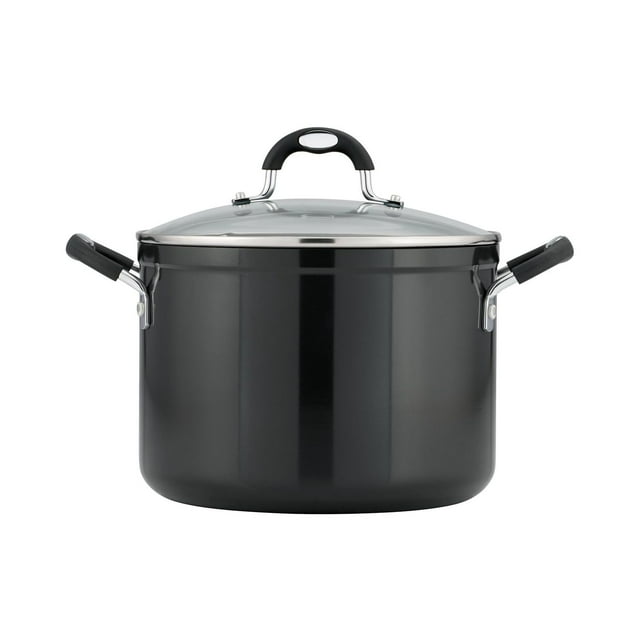 Tramontina Aluminum Nonstick Covered Stock Pot - Charcoal Gray