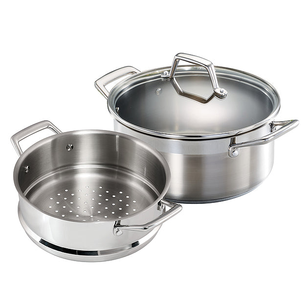 80120/523DS - ENSEMBLE CUISEUR À VAPEUR 5 QT - 18/10 SS - BASE TRI-PLY - SÉLECTION GOURMET