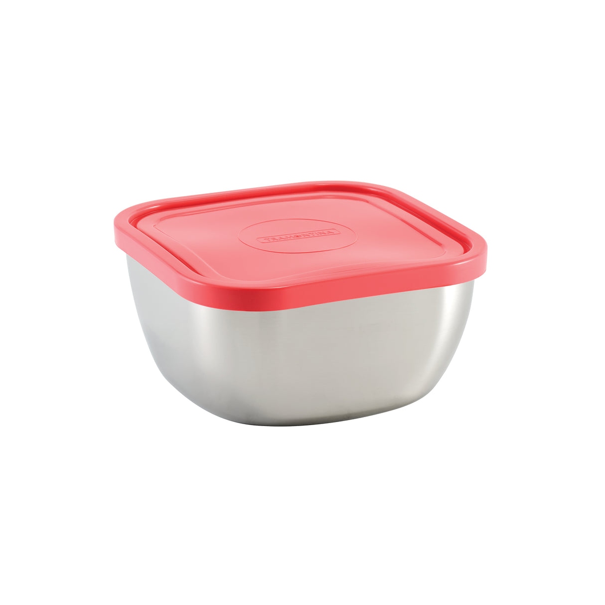 6 Piece Stainless Steel Covered Square Container Set - Multi Color Lids