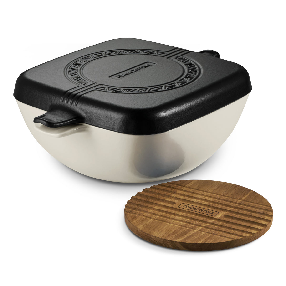 Multo Casts Cultura 6.5 Quart Enameled Cast Iron Multi-Cooker with Reversible Lid ...