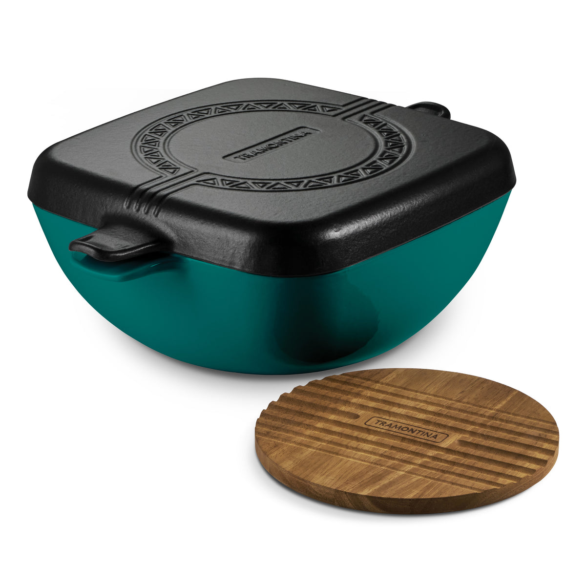 Multi Cooker Set Cultura 6.5 Quart Enameled Cast Iron Multi-Cooker with Reversible Lid ...